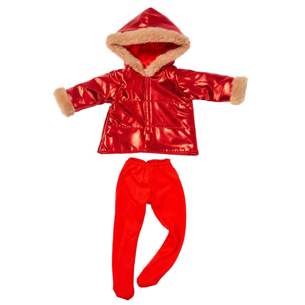 NIXNUT Doll Clothes Dress Winter Long Coat Overcoat Pantyhose Pants for American Girl Doll 18-inch