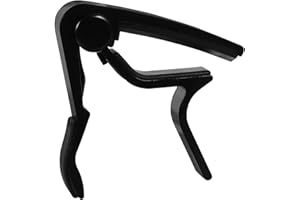 Toyvian Metal Trigger Guitar Capo for Acoustic and Electric Guitars Single-Handed Clamp Design with Rubber Padding 3.14 X 2.9