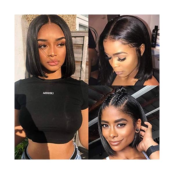 Pizazz Straight Bob Wig Human Hair 13x4 HD Transparent Lace  display picture 1