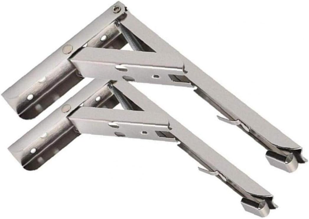 Angoter Acero 2 Piezas de Inoxidable Plegable Soporte Triangular