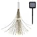 Solar String Lights, totobay 120LED Bouquet Shape Chandeliers Starburst Fairy Lights Solar Powered Operated Outdoor String Lights Waterproof Decorative Light Dimmable, Copper Wire Lights (Warm Light)
