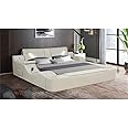 Galaxy Home Furnishings Zoya Smart Multifunctional Queen Size Bed Made with Wood in Beige Color