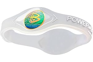 PBALANCE Power Balance Silicone Wristband - Genuine (Clear w/White Lettering, S)