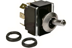 Sierra International TG23020 Satin Chrome Tip Toggle Switch - On-Off-On DPDT