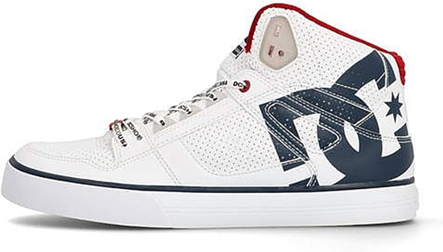 Amazon ディーシーシュー Dc Shoe メンズ ハイカット スニーカー ピュアハイトップwcsesn クッション性 カジュアル デイリー スポーツ ウォーキング Pure High Top Wc Se Sn Dm22 ホワイト ブラック レッド 26 0cm Dc Shoes ディーシーシュー スニーカー