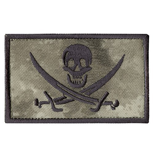 Calico Jack Skull Pirate Jolly Roger Morale Tactische ISAF Borduur Patch klittenband