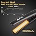 AmoVee Mini Flat Iron Smart Ceramic Tourmaline Hair Straightener Negative Ionic Technology for Travel, Blackthumb 3