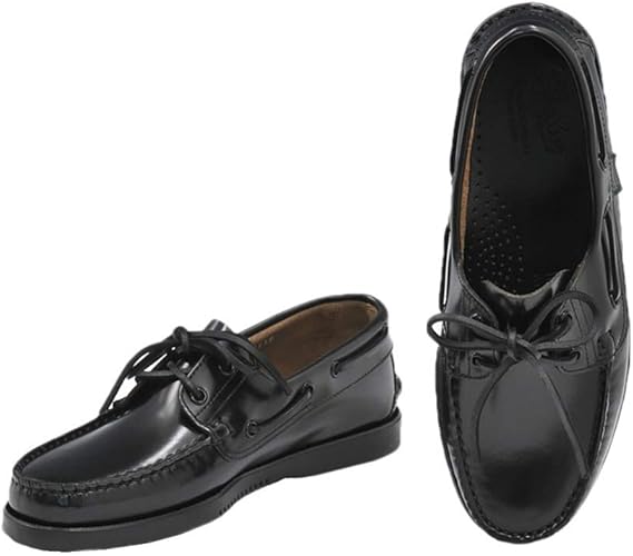 Amazon パラブーツ デッキシューズ ブラック エナメル パテントレザー オイルド加工 鹿革 メンズ スリッポン Barth バース Barth 国内正規取扱 Paraboot パラブーツ ローファー スリッポン