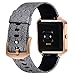 Aiseve Fitbit Blaze Floral Bands Women, Replacement Wristbands Strap with Rose Gold Frame Buckle for Fitbit Blaze Smartwatch Small Large (Clouding, Large)