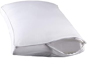 STONECREST CLASSIC HOME DECOR, INC STONECREST Gusseted Pillow Protector - 1 PC, Zipper Premium Gusset Pillow Encasement Covers(300tc Sateen-Gusset, Queen)