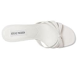 Steve Madden Women's Cary Heeled Sandal, White