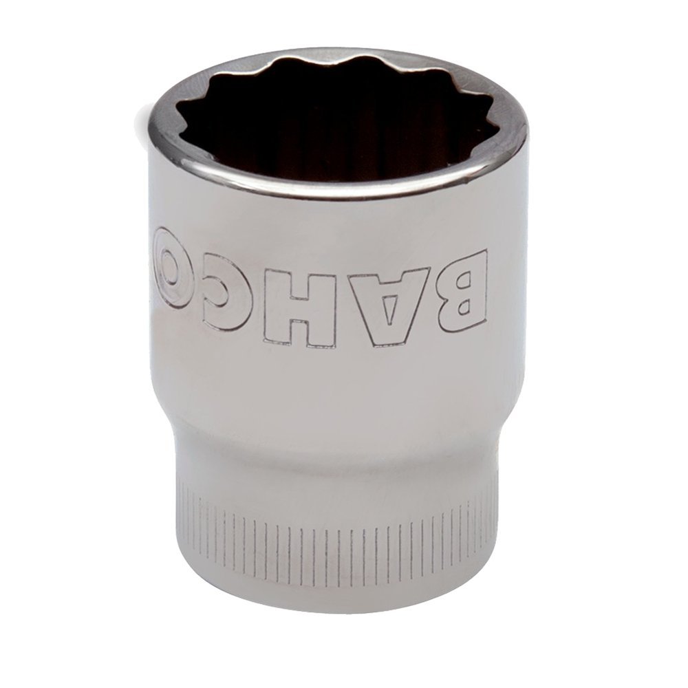 Bahco 7800DM-33 Standard Length Socket, Silver, 1/2-Inch Bi-Hex 33 mm