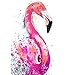 DIY 5D Diamond Painting by Number Kits Partial Diamond Crystal Rhinestone Diamond Embroidery Paintings Pictures Arts Craft for Home Wall Decor Flamingo 11.8x15.8in