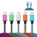 HUHUTa Micro Cable, 5-Pack Premium 3FT Nylon Braided High Speed USB 2.0 A Male to Micro B Data Sync and Charger Cable Replacement for Samsung Galaxy S7 Edge, S6, Motorola