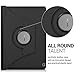 kwmobile 360° Case Compatible with Huawei MediaPad M3 Lite 10 - PU Leather Tablet Cover with Stand Function - Black