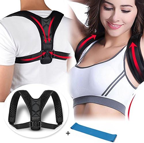 Back Posture Corrector Brace for Women Men Kids Back Brace Shoulder Support Adjustable Clavicle Brace Resistance Band Comfortably Improve Bad Posture Hunchback Relief Back Pain(Triangle)