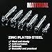 Hilitchi 42-Pcs [6-Sizes] Metal Zinc Plated Steel Hollow Wall Anchors Assortment Kit for Drywall Heavy Duty Molly Bolt Set