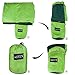G4Free Double Camping Hammock - Portable High Strength Hammock - Lightweight Blend Color Nylon Fabric Parachute for Outdoor. Hammock Straps & Steel Carabiners Include(Dark Green/Bright Green)