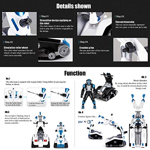 image for Modern-depo Rastar Remote Control Robot Toy for Boys and Girls with Fl
