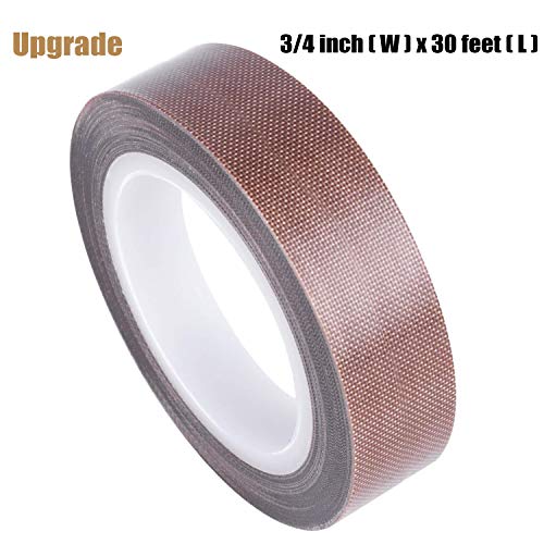 PTFE Fabric Tape，Teflon Tape for Vacuum Sealer Machine, Hand Impulse Sealers (3/4in X 30ft) Insulation Wear-resistant PTFE Coated Fiberglass Adhesive Tape Compatible with FoodSaver, Seal A Meal, Weston, CabellaSeal A Meal, Weston, Cabella - Thumbnail 7