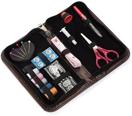 Krafting Games Sewing Kit with 30+ Notions and PU Leather Case