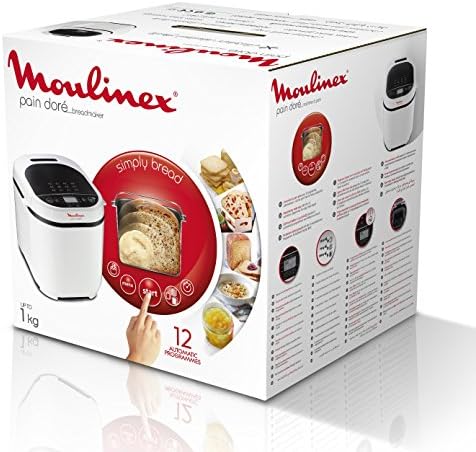 Moulinex OW210130 Machine à Pain 12 Programmes Plastique Blanc 31 x 29 x 29 cm - Cuisine A Vivre Moulinex OW210130 Machine à Pain 12 Programmes Plastique Blanc 31 x 29 x 29 cm