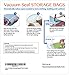 Four Seasons Essentials Vacuum Storage Bags, 8 Multi-Size Premium Quality Space Saver Compression Bags (Jumbo, XL, Large, Medium, Travel Roll-up) - Ideal for Clothing, Comforters, Pillows, Bedding