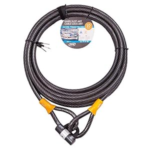 VINZ Kibo luskabel ø20mm | ART 1 certificaat | staalkabel met kunststof ommanteld | kabelslot oprolbaar 3m – 10m lang…