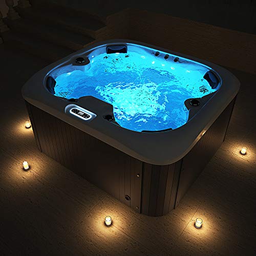 Home Deluxe - Outdoor Whirlpool - Sea Star Plus Treppe und Thermoabdeckung - Maße 180 x 160 x 79 cm - Inkl. Heizung, 19… – Bild 5
