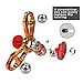 EZOON Tri Fidget Spinner Metal Finger Toys, Aluminum Hand Spinner Replaceable Bearing Max 4 Mins Spinning Time CPSC Certified EDC ADHD Focus Toy for Kids Adults(COLORFUL-RED)