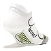 Feetures! - Elite Light Cushion - No Show Tab - White/Black - Size Large - Athletic Running Socks