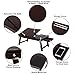SONGMICS Bamboo Laptop Desk, Multifunctional Bed Tray, Lap-Desk Table Notebook Stand, Sofa Bed Tray with Built-in Mouse Pad, Storage Brown ULLD008BRthumb 1
