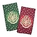 Harry Potter Christmas Dish Towel Set - Holiday Red and Green with Hogwarts House Crest Design - 100% Cotton - 18 x 24