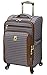 LONDON FOG Kensington Softside Expandable Spinner Luggage, Blue Tan Plaid, Carry-On 21-Inch