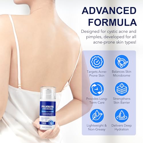 Folliculitis Cream 100g, Multi-Purpose Cream for Oily & Blemish-Prone Skin, Gentle Herbal Care for Smooth, Calm the Look of Redness, help reduce excess oil appearance, Suitable for Scalp, Face & Body