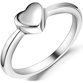 Jude Jewelers Stainless Steel Heart Shaped Wedding Engagement Promise Statement Anniversary Ring