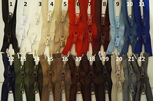 Fim Other Lengths Available 31 cm – 64 cm 2 Way Zip Closure Plastic Spiral for Jackets, 16 – Clay (297), 16 - schlamm(297), 64cm