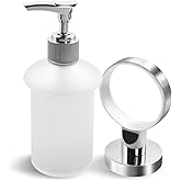 Bathroom Lavatory Soap Lotion Dispenser Pump Wall Mount with SUS304 Stainless Steel Holder