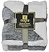 Napa Sherpa Throw Blanket Grey Snow 50
