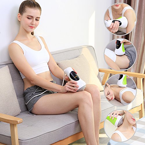 NURSAL Handheld Percussion Electric Massager, Interchangeable Nodes Deep Kneading Therapeutic for Full Body, Blood Circulation