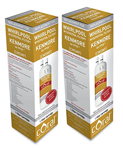 2 x Whirlpool W10295370A Filter 1 Kenmore 46-9930 Style Water Filter by CORAL