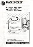 Black & Decker Handy Chopper, Mincer/Chopper, Model HC20 Type 3 by
