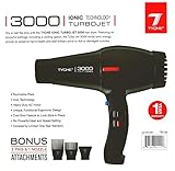Tyche Professional Hair Dryer Turbo Jet 3000 Black (1 Year Warranty)