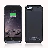 BSWHW iPhone 5c battery charger case,4200mAh External Battery Case Power Bank for iPhone 5 iPhone 5S iPhone 5C,Universal Slim Rechargeable Backup Case and Built-in Pop-out Kickstand (Black)