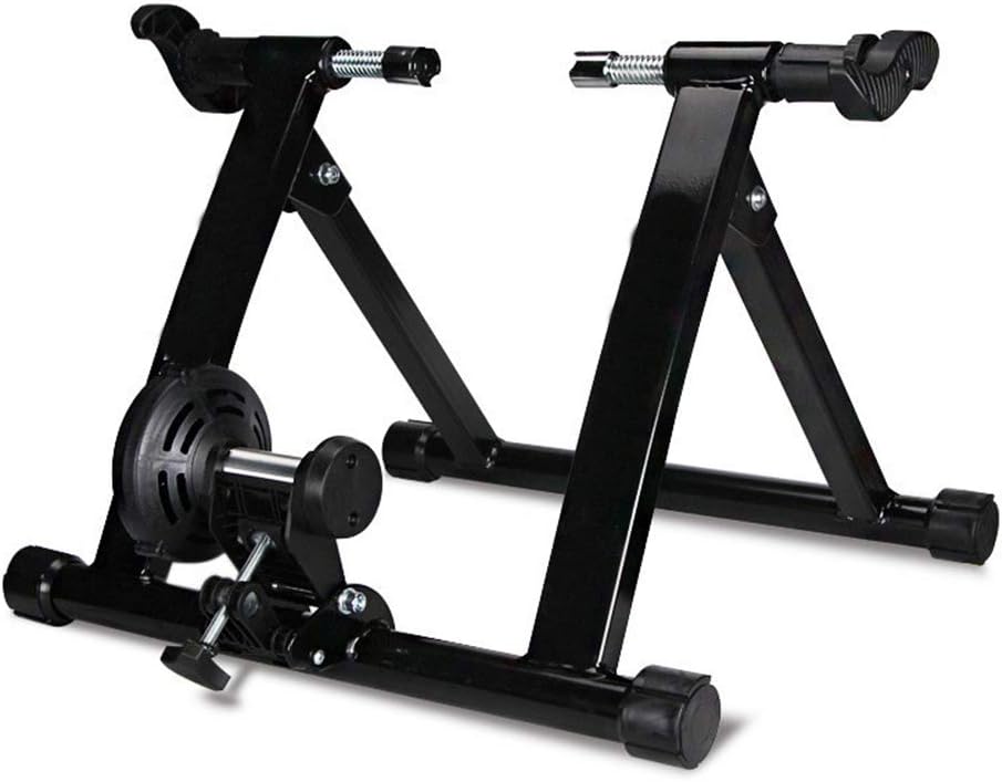 Chlggzw Bicycle Indoor Trainer Stand, Wireless Control Bike Trainers, Cycling Road Training Platform, Fitness Rack for 26''-28'' Bike,Black