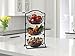 Gourmet Basics by Mikasa Rooster 3-Tier Metal Fruit Storage Countertop Basket, Antique Black