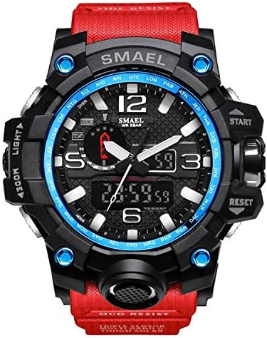 Analogue Digital Watch Military Sport Watch Mens Dual Dial Business Casual Multifunction Electronic Wrist Watches Resistant Wristwatch