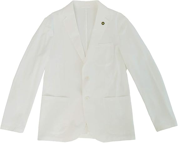 Amazon ジャンネット Giannetto シアサッカージャケット メンズ 2つボタンシングルジャケット ホワイト 正規取扱店 コート ジャケット 通販