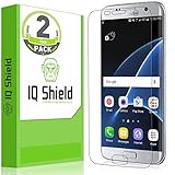IQ Shield Galaxy S7 Edge Screen Protector, LiQuidSkin HD Clear Anti-Bubble, 2-Pack