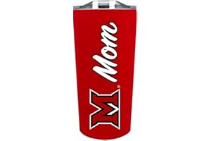 Campus Colors NCAA Stainless Steel Travel Tumbler for Mom - 18 oz - Double Walled Insulated Drinkware (Miami Redhawks - Red)